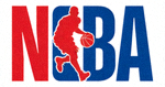 NBA美国职业篮球联赛标志 - 红蓝相间的篮球运动员剪影Logo